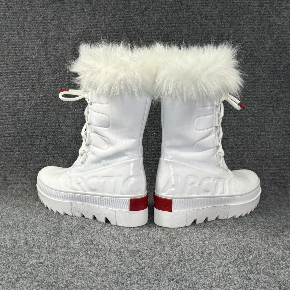 Sorel Joan of Arctic NEXT Winter Boots Women's 9 White Waterproof Snow Faux Fur